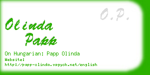 olinda papp business card